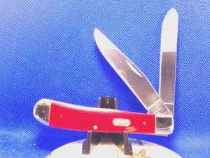Pocket Knife Trapper 4th. Generation Red Linen Micarta 2- 440 Blades 4-1/4" - Picture 1 of 9