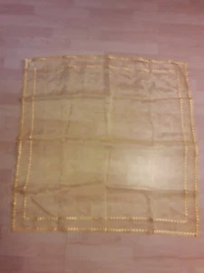 Tischdecken im 2-er-Pack NEU transparent in orange u. yellow mit Blumenbordüren - Bild 1 von 4