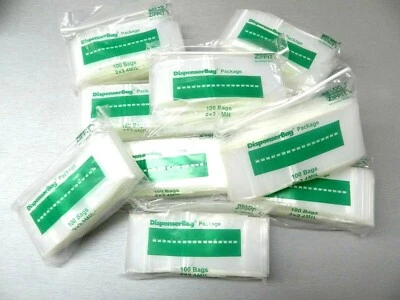 Reloc Zippit 2000 Clear 2"x3" Bags 4Mil Reclosable Slide Lock Thick 2x3 2,000PCS - Image 1 of 4