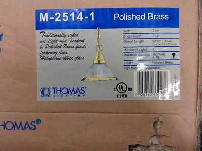 Thomas Lighting M-2514-1 7-3/4" x 7-1/2" Pendant Light **Free Shipping** - Image 1 of 2