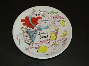 Karen Rossi SOUR LEMONS SWEET SUMMER Art with Life 4.75" SIMPLY SUMMER Plate - Picture 1 of 5