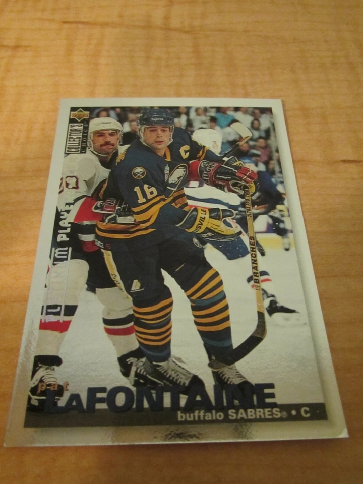 1995-96 Upper Deck Collectors Choice Player Club Platinum Pat LaFontaine #157 - Image 1 of 3