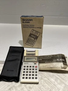 Sharp Elsi Mate EL-8180 - Electronic Printing Calculator w Case Works - Picture 1 of 12