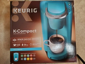 Keurig Single Serve K Cup Easy Compact Pod Brewer Ground Coffee Maker Turquoise