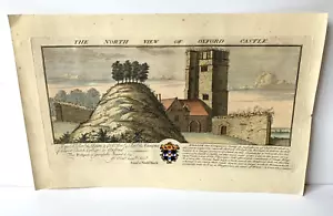 Antq. (1729) Radierung der Nordansicht von Oxford Castle von Sam & Nathaniel Buck - Bild 1 von 11