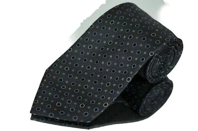 Corbata de seda tejida geométrica de punto azul y gris negro Dockers para hombre 58 x 3,75 pulgadas Foto 1 de 2