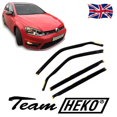 Heko Wind Deflectors For VW Golf 7 Mk7 5-Door Hatchback 2012-2019 4PCS Tinted - Image 1 of 4