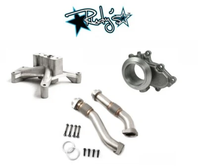Turbo Pedestal Exhaust Housing & Up Pipe Kit For Early 1999 Ford 7.3 Powerstroke Foto 1 de 4
