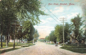 MAIN STREET PITTSFIELD ME MAINE 1911 POSTAL VINTAGE 042924 T - Imagen 1 de 2