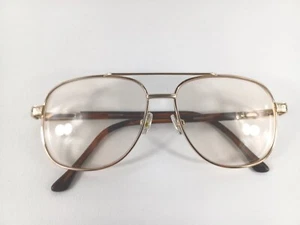 BARON A7071 57-13-145 GOLD METAL Used Frame W/FreeLensWipes #6e - Picture 1 of 12