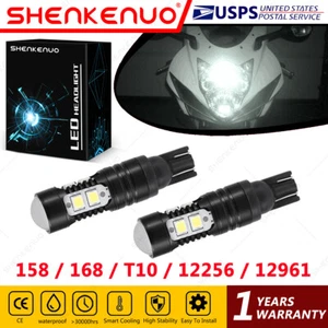 For BMW K1300R K1300S K1300GT 2X 12961 / T10 LED Parking Light Bulbs 6000K White - Picture 1 of 12