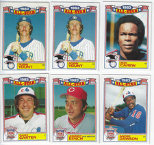 1984 Topps 1983 All-Star Rack Pack Insert Singles-You Pick Your Cards 