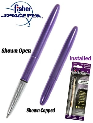 Bolígrafo Fisher Space #400PP/Bolígrafo púrpura Haze y cromo con tinta púrpura Foto 1 de 4