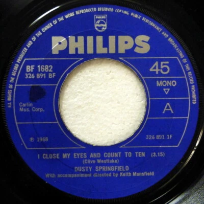 Dusty Springfield I Fermer My Eyes No Stranger Philips GB Pop VG CT 2829 - Photo 1/2