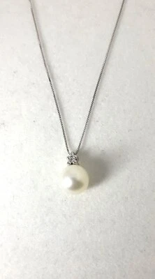 Collana Donna MIKIKO MD1017O4FABI065L In Oro Bianco Con Perla E Diamante - Immagine 1 di 2