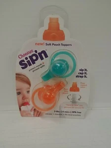 ChooMee SoftSip Pouch Tops w/ Flow-Control Valve 6 Mos+ 2-Pack  - Picture 1 of 2