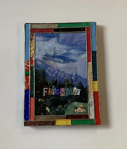 Rand Carlson Tin Collage Mixed Media Art Flagstaff Arizona Mountain Landscape - Picture 1 of 6