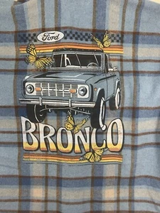 Ford Bronco Official Licensed Damen Gr. XL kariert Flanell Shacket Taschen LS - Bild 1 von 15