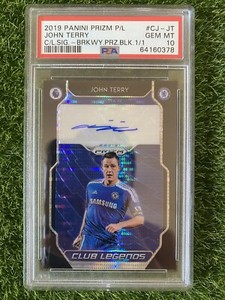 2019-20 Prizm EPL  Club Legends JOHN TERRY Auto Breakaway Black 1/1 1of1 PSA 10