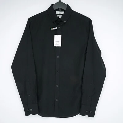 Camisa de Vestir Murano Lujo Performance S Corte Ajustado Negra No Plancha Colección Nueva con Etiquetas Foto 1 de 4
