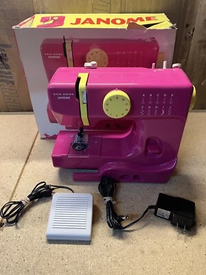 Janome 525B Fast Lane Fuschia  Sewing Machine W/ Power Supply, Foot Pedal - Image 1 of 4