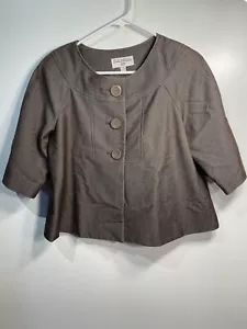 sharagano womens pea coat size 6 long sleeve buttons - Picture 1 of 5