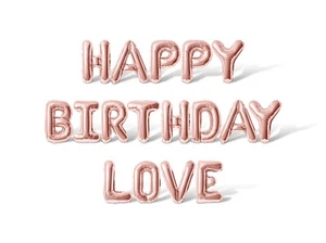 HAPPY BIRTHDAY LOVE Letter Balloon Banner - Alphabet Party Supply Decorations - Picture 1 of 55