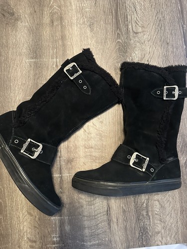 Stivali neri VANS Off the Wall pelle scamosciata con fibbie 8