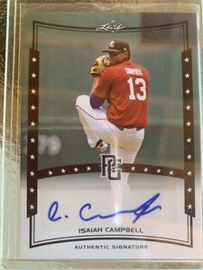 2014 Leaf Perfect Game Isaiah Campbell Auto