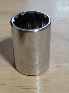 USED STANLEY 1/2" DRIVE 12 POINT 25/32" SHALLOW SOCKET 86-498 GOOD CONDITION - Bild 1 von 6
