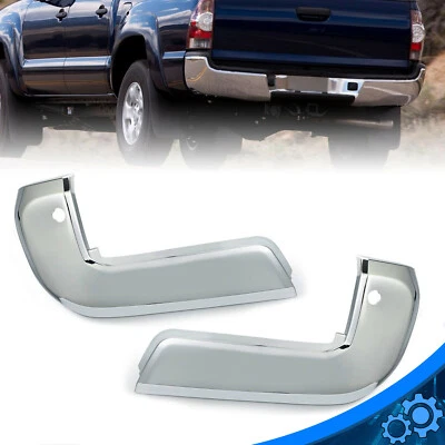 Rear Chrome Bumper End Cap For Toyota Tacoma 2016-23  w/Sensor Holes TO1105132 Foto 1 de 4