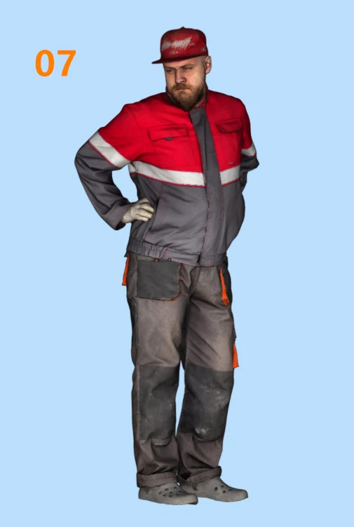 Resin 1/64 Diorama Worker Series Scene Props Miniature Figure Standing Worker 07 - Image 1 of 1