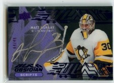 2019-20 UD Black Obsidian Scripts Purple #OS-MM Matt Murray 4/49