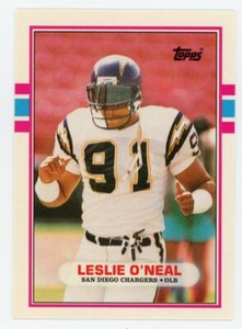 1989 TOPPS TRADED #73T - LESLIE O'NEAL - SAN DIEGO CHARGERS - FREE SHIPPING