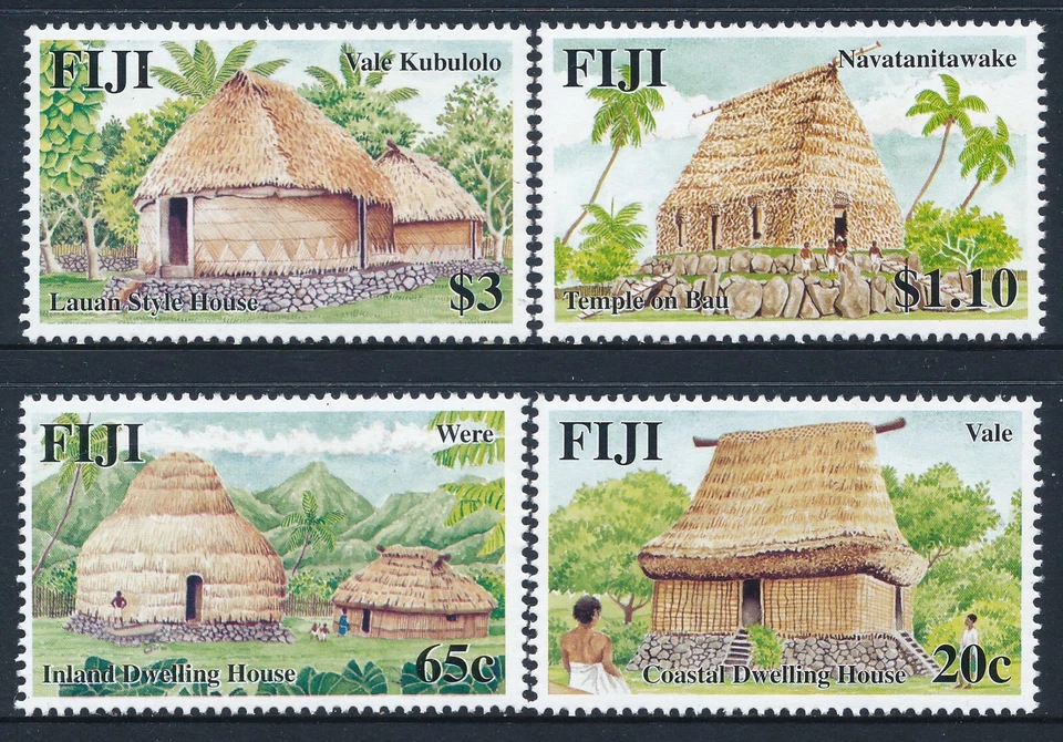 2007 FIJI TRADITIONAL HOUSES SET OF 4 FINE MINT MNH - Image 1 of 1