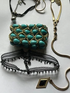 Costume Jewellery Bundle Zara Necklace Choker Bracelet Gold Plated Serpentine - Picture 1 of 12