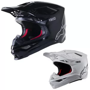 ALPINESTARS 2024 SUPERTECH M10 SOLID HELMET MX MOTOCROSS - Foto 1 di 6