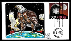 2122 $10.75 Stamp (1985) AMERICAN EAGLE FDC HD/HP BY PASLAY CLASSIC CACHETS - Picture 1 of 1