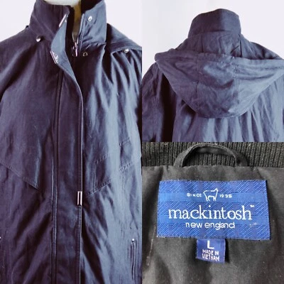 Chaqueta Mackintosh Para Mujer Grande Negra Invierno Capucha Inv#W1602 Foto 1 de 4