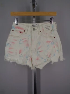Pantalones Cortos Abercrombie & Fitch Curve Love Tie Dye Tiro Alto Corte Talla 2/26 Nuevos Foto 1 de 4