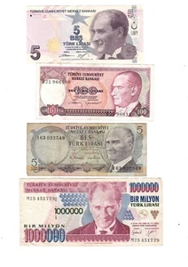 TURCHIA Lotto 4 Banconote assortite - Picture 1 of 2