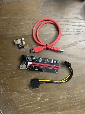 PCIe X1 to X16 Riser, PCE164P-N08 VER009S, 6 Pin for Graphics Card - Image 1 of 2