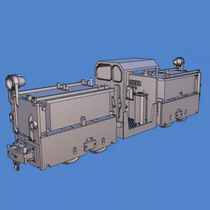 B660 Grubenlok TT DDR Wismut Uran Bergbau TTf 1:120 Modell Bausatz 3D Druck - Bild 1 von 3