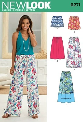 NEW LOOK 6271 MISSES' SKIRT PANTS & SHORTS Sewing Pattern SIZES 10 - 22 - Image 1 of 4