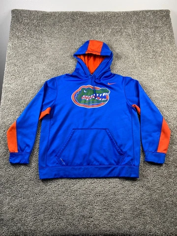 Florida Gators Hoodie Mens Extra Large Blue Orange Sweatshirt Pullover Nike Cover