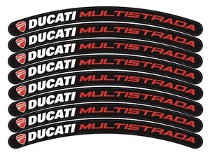 New Laminated Wheel Decals Rim stickers Stripes set 8 x Ducati Multistrada! /236 - Picture 1 of 1