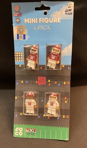 Arkansas Razorbacks Football Mini Figure 4 Pack NEW FOCO BRXLZ NCAA SEC Legos Cover