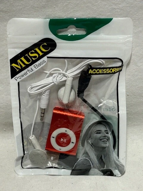 Mini USB Clip Sport MP3 Player Walkman Up To 32GB Micro SD Memory Card - Red - Image 1 of 1