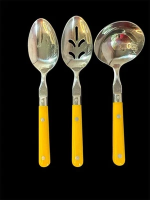 Juego de servir de 3 piezas de acero inoxidable WF MARDI GRAS AMARILLO Washington Forge Corea Foto 1 de 3