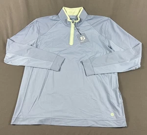 FootJoy Golf Pullover Tempo Series Mixed Texture 1/4 Zip Large Blue Jay NWT $145 - Picture 1 of 7